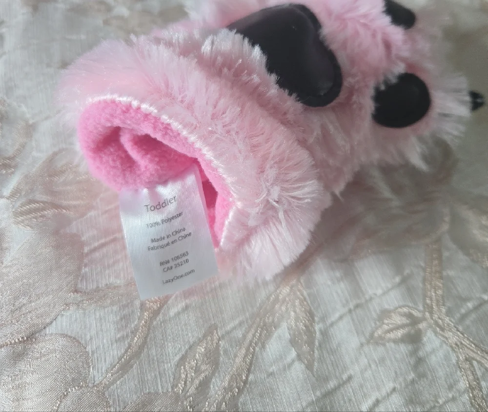 Lazy One Pink Plush Bear Hat with Label